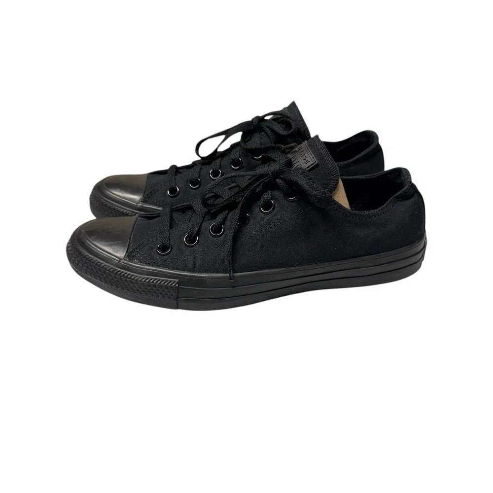 CONVERSE All Star Chuck Taylor Low Top Sneaker M5039 All black Mens 7/Womens 9 - Picture 3 of 9